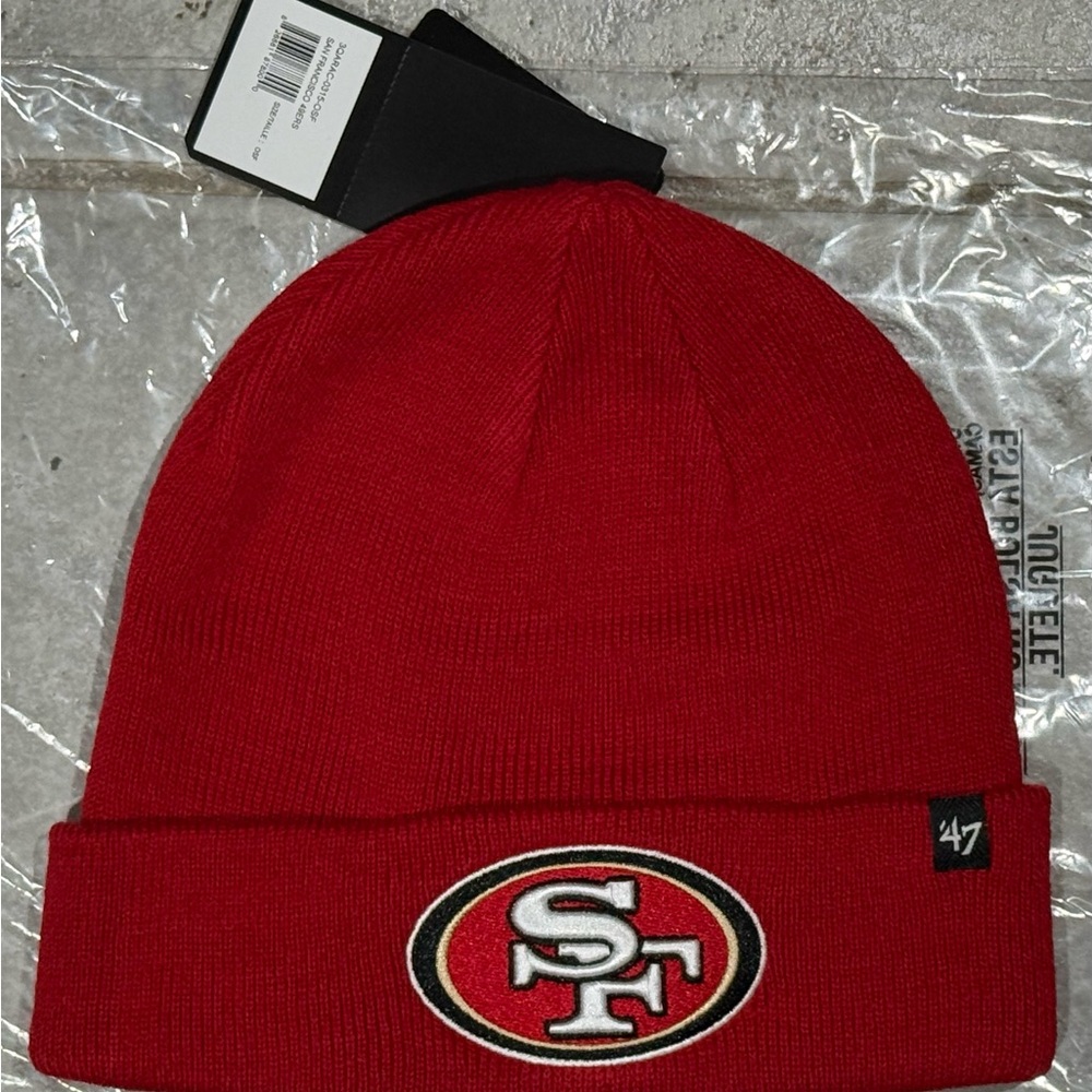 San Francisco 49ers ‘47 Brand Red Beanie Hat with Logo